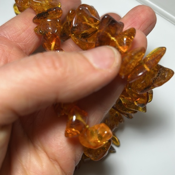New Natural Baltic Amber Beaded Necklace and Bracelet - Picture 7 of 8